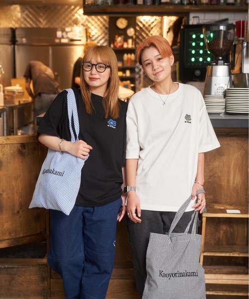 kaoyorinakami(カオヨリナカミ)の「flower logo t / フラワーロゴTシャツ(Tシャツ/カットソー・メンズ・ブラック/ホワイト・X-SMALL/SMALL/MEDIUM/LARGE/X-LARGE)」の4枚目の写真