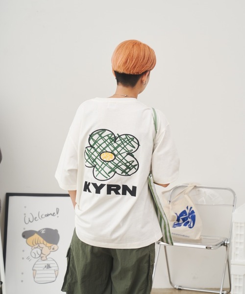 kaoyorinakami(カオヨリナカミ)の「flower logo t / フラワーロゴTシャツ(Tシャツ/カットソー・メンズ・ブラック/ホワイト・X-SMALL/SMALL/MEDIUM/LARGE/X-LARGE)」の10枚目の写真