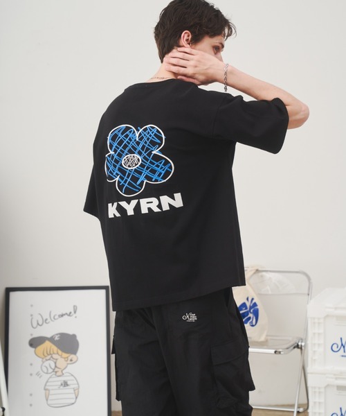 kaoyorinakami(カオヨリナカミ)の「flower logo t / フラワーロゴTシャツ(Tシャツ/カットソー・メンズ・ブラック/ホワイト・X-SMALL/SMALL/MEDIUM/LARGE/X-LARGE)」の20枚目の写真