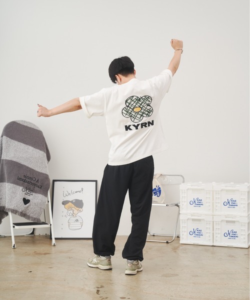 kaoyorinakami(カオヨリナカミ)の「flower logo t / フラワーロゴTシャツ(Tシャツ/カットソー・メンズ・ブラック/ホワイト・X-SMALL/SMALL/MEDIUM/LARGE/X-LARGE)」の18枚目の写真