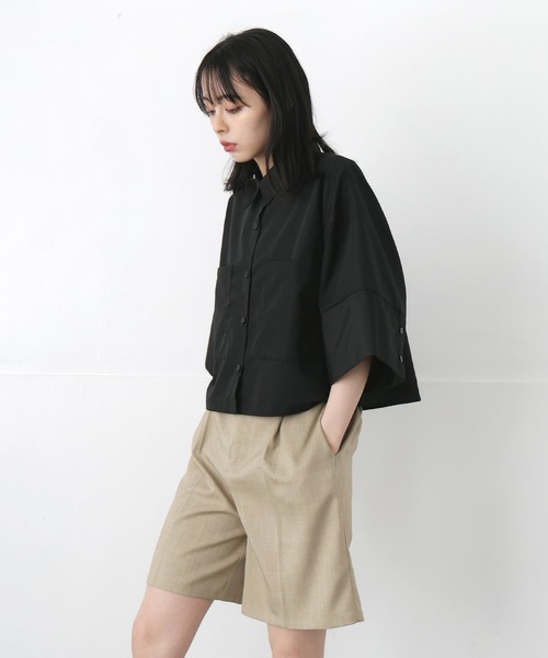 LIAN（リアン）の「ポケット付きショートブロードシャツ【入荷