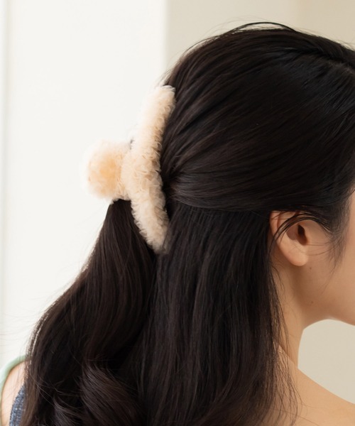 セール】チュールフリルクリップ（バレッタ/ヘアクリップ