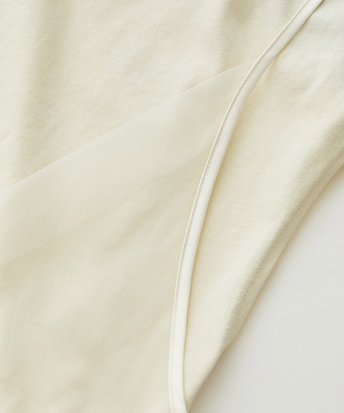 VIS（ビス）の「【洗える】チュールコンビカットワンピース（ワンピース・レディース・オフホワイト/キナリ/ブラック・FREE）」の15枚目の写真