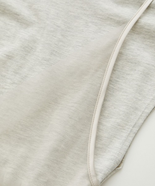 VIS（ビス）の「【洗える】チュールコンビカットワンピース（ワンピース・レディース・オフホワイト/キナリ/ブラック・FREE）」の7枚目の写真