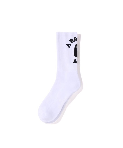 A BATHING APE(アベイシングエイプ)の「COLLEGE SOCKS(ソックス/靴下・メンズ・グレー/ブラック/ホワイト・MEDIUM/LARGE)」の2枚目の写真