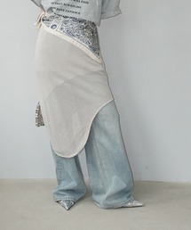 chuclla（チュクラ）の「【CHENTAITAI】ラウンドヘム 透かし編み ニットスカート CTW24s029（スカート・メンズ）」