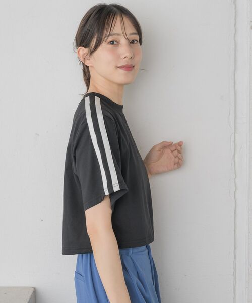 RETRO GIRL(レトロガール)の「袖ラインTEE(Tシャツ/カットソー・レディース・ブラック/オフホワイト/シルバー・FREE)」の12枚目の写真