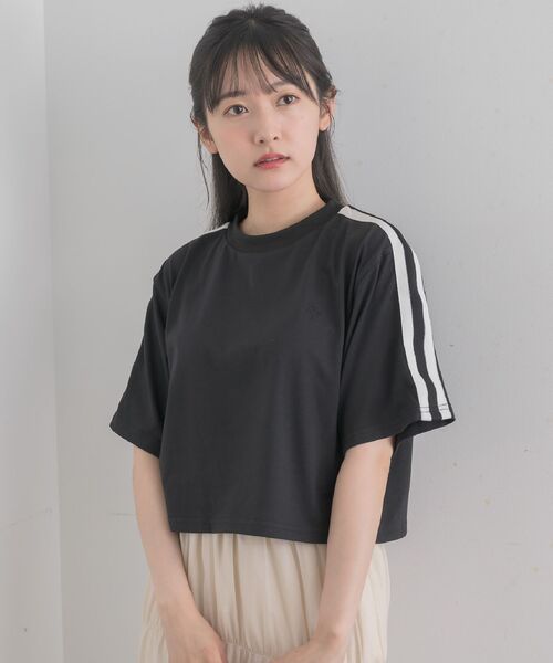 RETRO GIRL(レトロガール)の「袖ラインTEE(Tシャツ/カットソー・レディース・ブラック/オフホワイト/シルバー・FREE)」の5枚目の写真