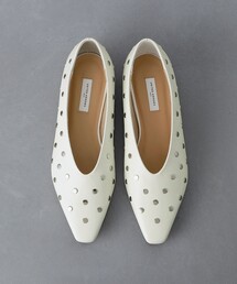 UNITED ARROWS | スクエアポインテッド スタッズ フラットシューズ(その他シューズ)