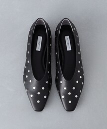 UNITED ARROWS | スクエアポインテッド スタッズ フラットシューズ(その他シューズ)