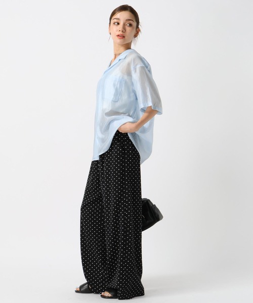 FOREVER 21（フォーエバー トゥエンティーワン）の「【2024SS】開襟シアーシャツ（シャツ/ブラウス・レディース・ピンク/ネイビー/ブラウン/ブルー/オフホワイト・FREE）」の12枚目の写真