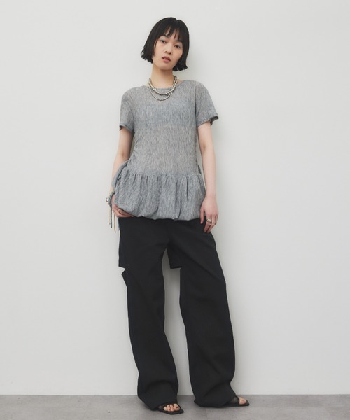 HANNE（アン）の「バックスリットツイルパンツ（チノパンツ・レディース・ベージュ/ブラック/ブラウン/ホワイト・FREE/MEDIUM）」の22枚目の写真