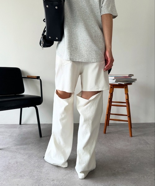 バックスリットツイルパンツ（チノパンツ）｜HANNE（アン）の