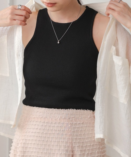 Bab（バブ）の「アメスリリブタンクトップ（タンクトップ・レディース・チャコールグレー/ブラック/ホワイト系その他・FREE）」の3枚目の写真