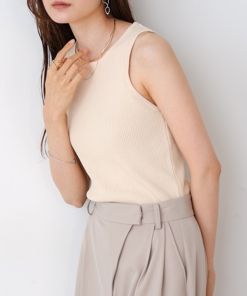 Bab（バブ）の「アメスリリブタンクトップ（タンクトップ・レディース・チャコールグレー/ブラック/ホワイト系その他・FREE）」の6枚目の写真