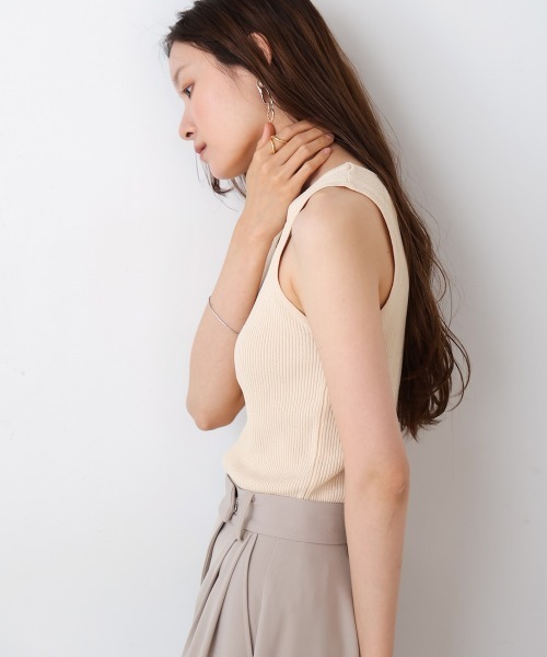 Bab（バブ）の「アメスリリブタンクトップ（タンクトップ・レディース・チャコールグレー/ブラック/ホワイト系その他・FREE）」の10枚目の写真