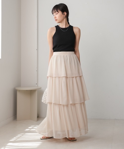 Bab（バブ）の「アメスリリブタンクトップ（タンクトップ・レディース・チャコールグレー/ブラック/ホワイト系その他・FREE）」の16枚目の写真