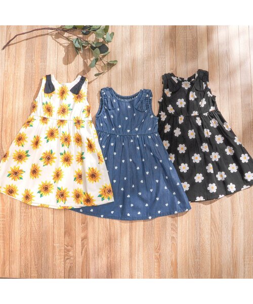 【美品】apres les cours ワンピースほか、3点セット　120 セール】3柄肩リボンワンピース（ワンピース）｜apres les cours