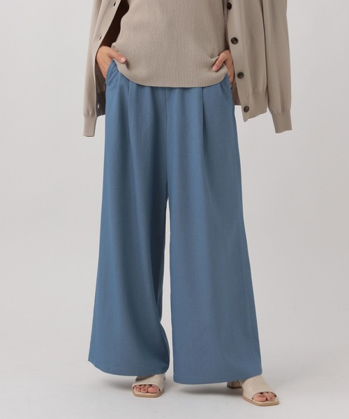 Elura（エルーラ）の「サラサラサマーデニムワイドパンツ/123974（デニムパンツ・レディース・ライトブルー/ネイビー・LARGE/MEDIUM）」の5枚目の写真