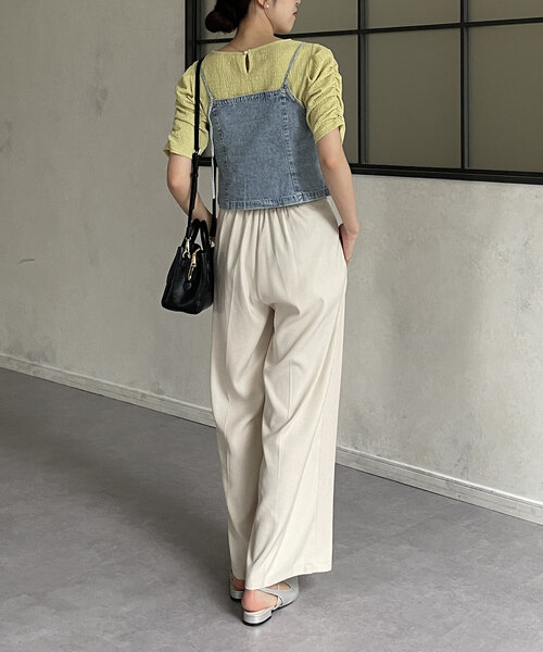 Thevon（ゼボン）の「デニムダブルジップキャミ（キャミソール・レディース・ブラック/ネイビー/ブルー・FREE）」の19枚目の写真