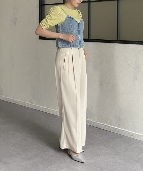 Thevon（ゼボン）の「デニムダブルジップキャミ（キャミソール・レディース・ブラック/ネイビー/ブルー・FREE）」の20枚目の写真