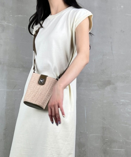 【MAXMARA】 ストローミニショルダーバッグ★国内発関税込 miniministore ストローショルダーバッグ かごバッグ 夏