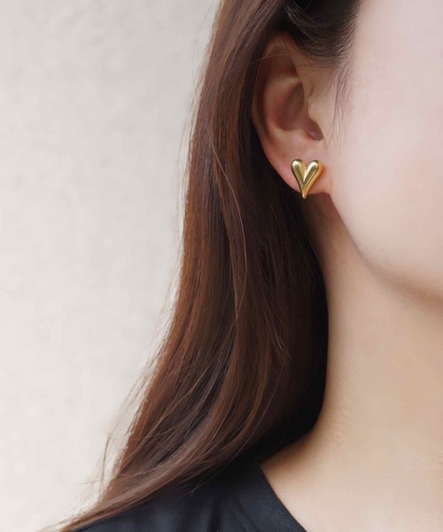 CERCA(チェルカ)の「saran jewelry/アレルギー対応 ハートピアス(ピアス(両耳用)・レディース・ゴールド/シルバー・FREE)」の8枚目の写真