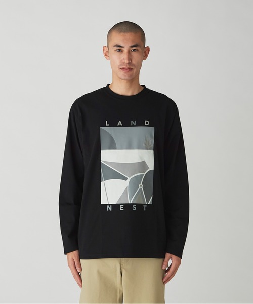 Snow Peak（スノーピーク）の「Land Nest Long Sleeve T-Shirt（Tシャツ/カットソー・メンズ・ホワイト/グレー系/ブラック・S/M/L/XL）」の2枚目の写真