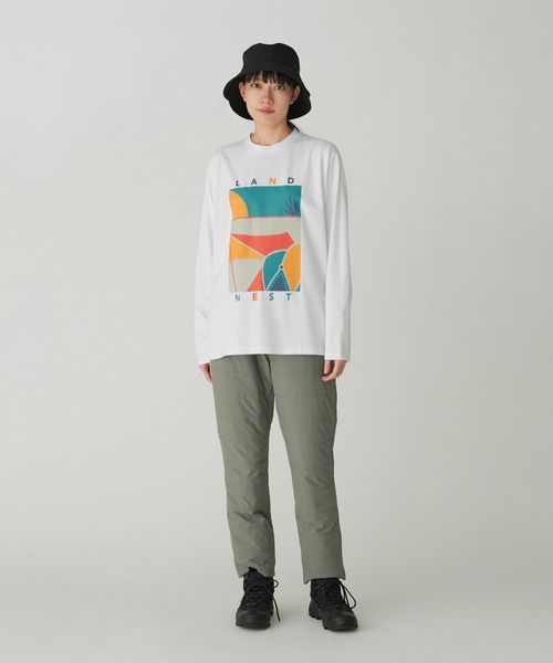 Snow Peak（スノーピーク）の「Land Nest Long Sleeve T-Shirt（Tシャツ/カットソー・メンズ・ホワイト/グレー系/ブラック・S/M/L/XL）」の4枚目の写真