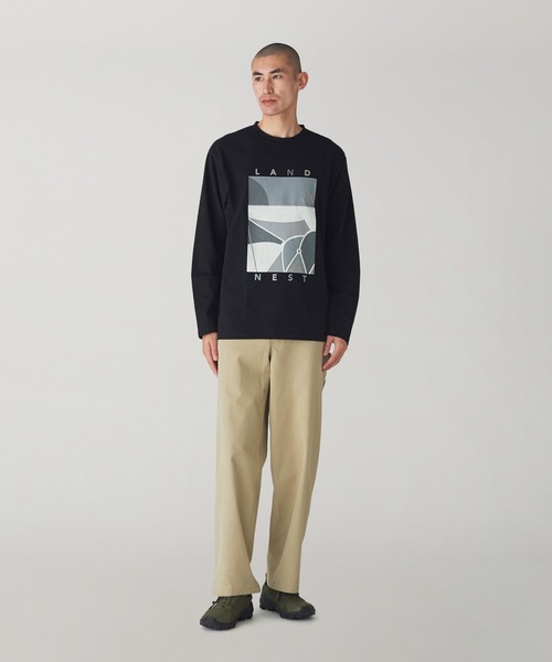 Snow Peak（スノーピーク）の「Land Nest Long Sleeve T-Shirt（Tシャツ/カットソー・メンズ・ホワイト/グレー系/ブラック・S/M/L/XL）」の6枚目の写真