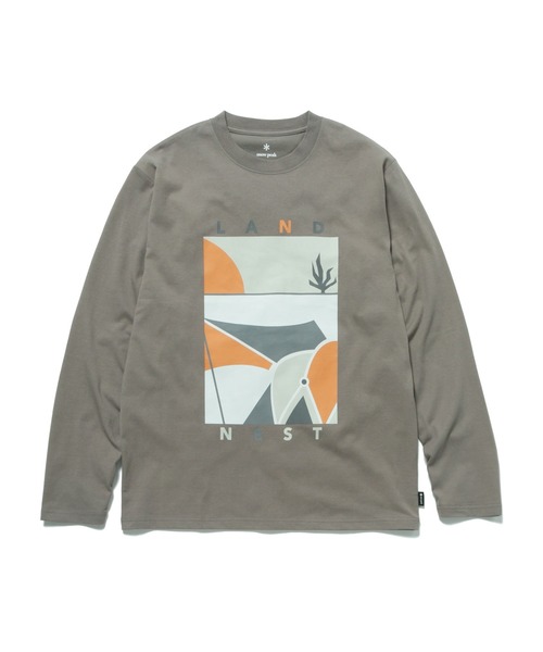 Snow Peak（スノーピーク）の「Land Nest Long Sleeve T-Shirt（Tシャツ/カットソー・メンズ・ホワイト/グレー系/ブラック・S/M/L/XL）」の13枚目の写真