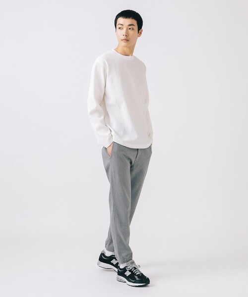 BEAMS HEART(ビームスハート)の「ワッフル ロングスリーブ カットソー(Tシャツ/カットソー・メンズ・ホワイト/ブラック・S/M/L/XL)」の4枚目の写真