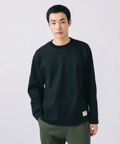 BEAMS HEART(ビームスハート)の「ワッフル ロングスリーブ カットソー(Tシャツ/カットソー・メンズ・ホワイト/ブラック・S/M/L/XL)」の13枚目の写真