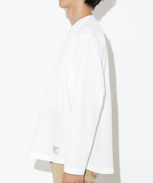 BEAMS HEART(ビームスハート)の「ワッフル ロングスリーブ カットソー(Tシャツ/カットソー・メンズ・ホワイト/ブラック・S/M/L/XL)」の15枚目の写真