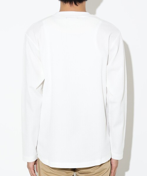 BEAMS HEART(ビームスハート)の「ワッフル ロングスリーブ カットソー(Tシャツ/カットソー・メンズ・ホワイト/ブラック・S/M/L/XL)」の16枚目の写真