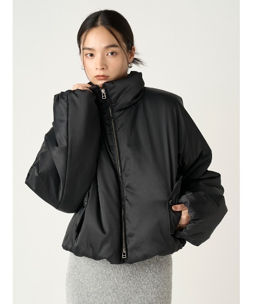 フレイ アイディー アウター / ブルゾン サテンパッファージャケット