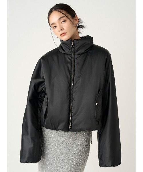 FRAY I.D(フレイアイディー)の「サテンパッファージャケット(ダウンジャケット/コート・レディース・ブラック/ベージュ・0/1)」の11枚目の写真