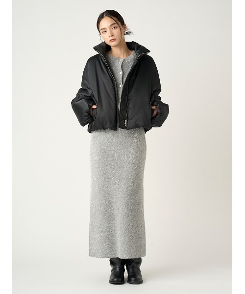 FRAY I.D(フレイアイディー)の「サテンパッファージャケット(ダウンジャケット/コート・レディース・ブラック/ベージュ・0/1)」の13枚目の写真