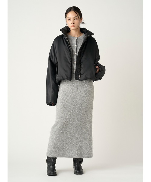 FRAY I.D(フレイアイディー)の「サテンパッファージャケット(ダウンジャケット/コート・レディース・ブラック/ベージュ・0/1)」の14枚目の写真