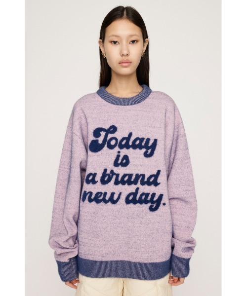 SLY（スライ）の「【限定展開】JQ LOGO MINKY LOOSE KNIT TOPS ジャガード ロゴ ミンキー ルーズ ニット トップス（ニット/セーター・レディース・ブラック系その他2/カーキ/ピンク系その他・FREE）」の16枚目の写真