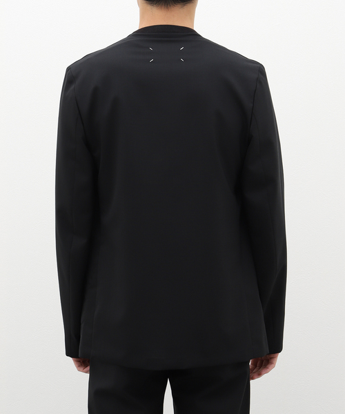 Maison Margiela(メゾンマルジェラ)の「Maison Margiela (メゾン マルジェラ) No Collar Jacket S.U S50BN0447/S44330(ノーカラージャケット・メンズ・ブラック・46/50/48)」の6枚目の写真