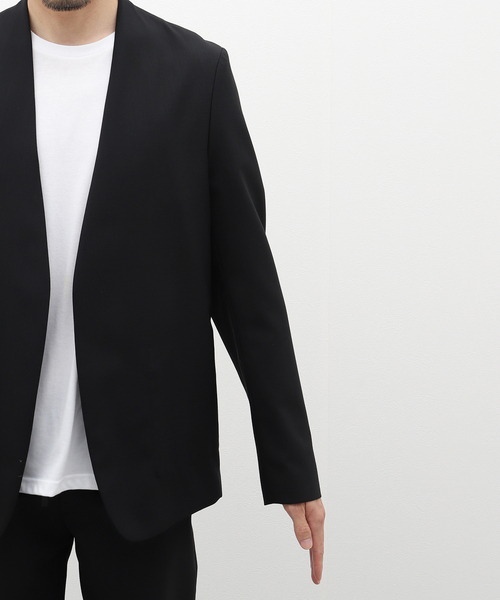 Maison Margiela(メゾンマルジェラ)の「Maison Margiela (メゾン マルジェラ) No Collar Jacket S.U S50BN0447/S44330(ノーカラージャケット・メンズ・ブラック・46/50/48)」の9枚目の写真