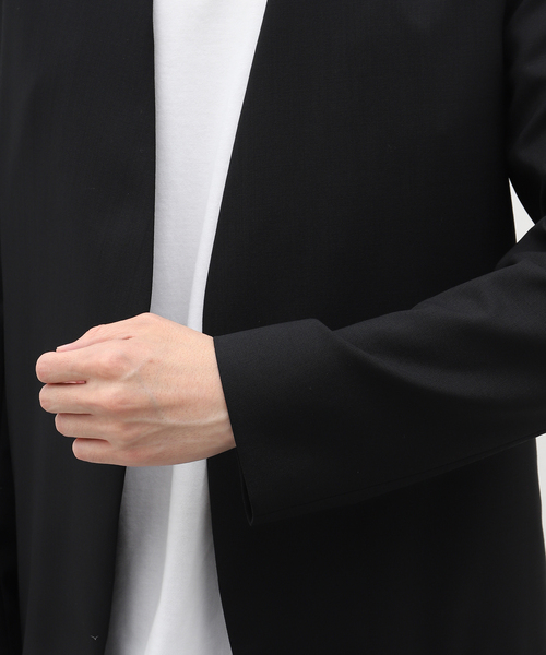 Maison Margiela(メゾンマルジェラ)の「Maison Margiela (メゾン マルジェラ) No Collar Jacket S.U S50BN0447/S44330(ノーカラージャケット・メンズ・ブラック・46/50/48)」の10枚目の写真