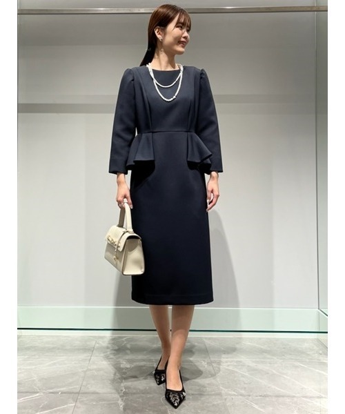 CELFORD ネイビー ワンピース サイズ38 定価26,400円 みにくい 