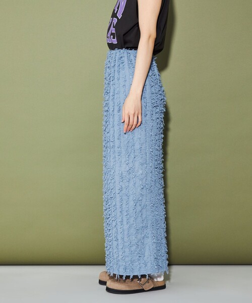 CITEN（シテン）の「＜CITEN＞ フリンジ ナロースカート（スカート・レディース・オフホワイト/コバルトブルー/ブラック・FREE）」の10枚目の写真