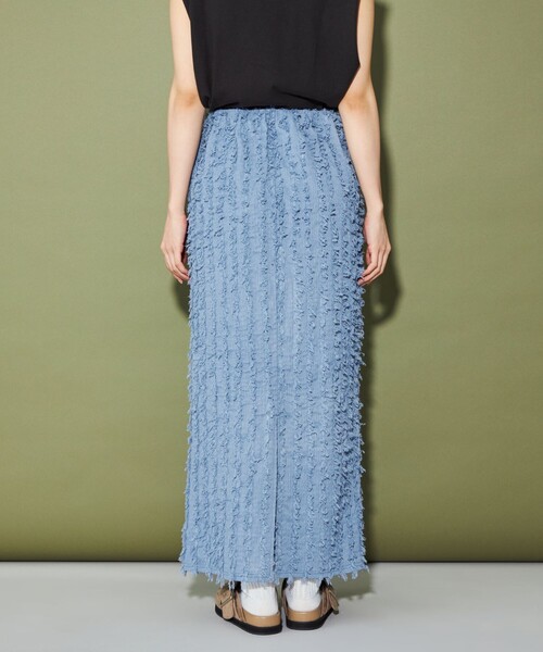 CITEN（シテン）の「＜CITEN＞ フリンジ ナロースカート（スカート・レディース・オフホワイト/コバルトブルー/ブラック・FREE）」の11枚目の写真