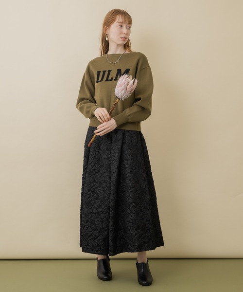 CLOCHE(クロシェ)の「cloche 前後2WAYロゴニットカーディガン(カーディガン/ボレロ・レディース・グリーン/ベージュ/チャコールグレー/ブラック・FREE)」の5枚目の写真