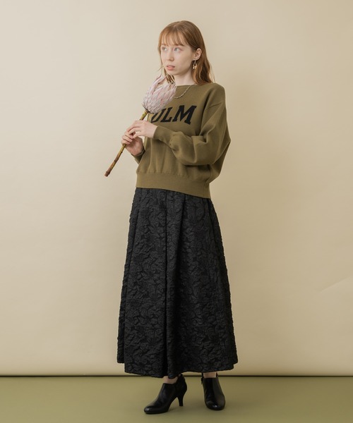 CLOCHE(クロシェ)の「cloche 前後2WAYロゴニットカーディガン(カーディガン/ボレロ・レディース・グリーン/ベージュ/チャコールグレー/ブラック・FREE)」の6枚目の写真