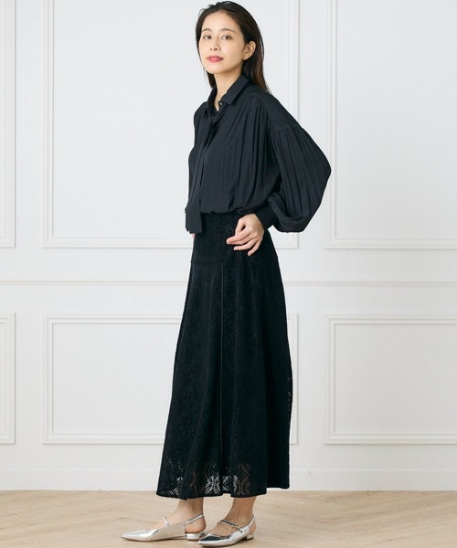 INED CLARO（イネドクラロ）の「モールカットレーススカート（スカート・レディース・ブラック/オレンジ・フリー）」の3枚目の写真