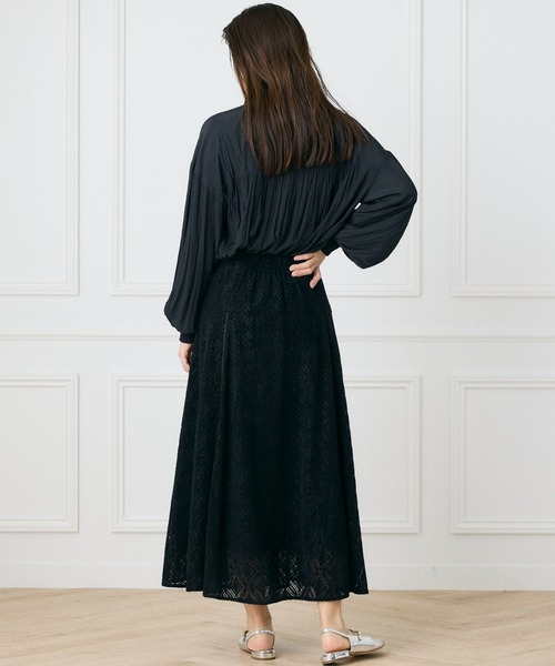 INED CLARO（イネドクラロ）の「モールカットレーススカート（スカート・レディース・ブラック/オレンジ・フリー）」の6枚目の写真